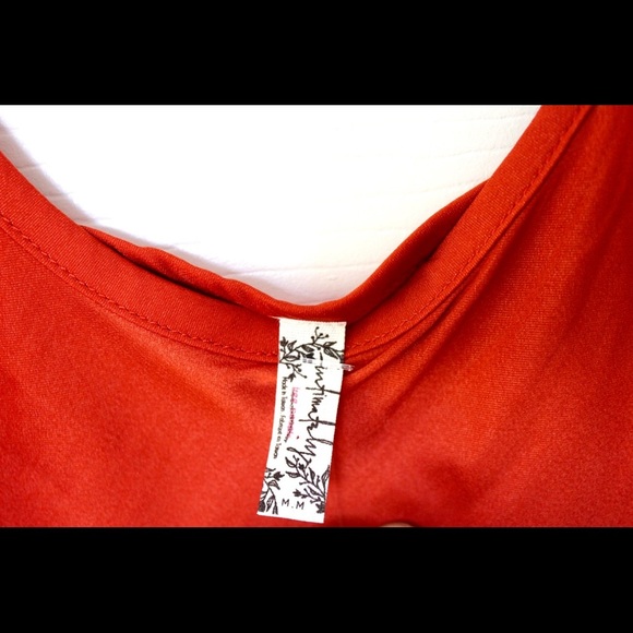 Free People Orange Ruffle Hem Camisole w/lace - Picture 4 of 10